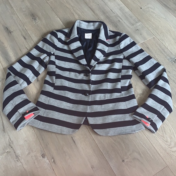 Gap Academy Blazer Grey/Navy Stripe 4/Small - Picture 4 of 8